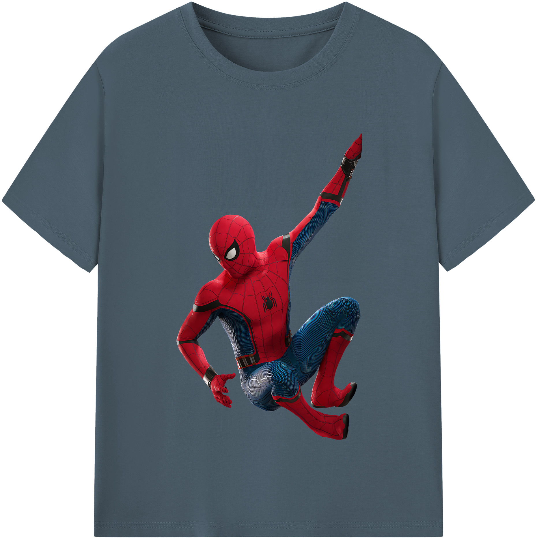 （画像用） Spider Man スパイダーマン 綿100％半袖Tシャツ（フロントプリント）